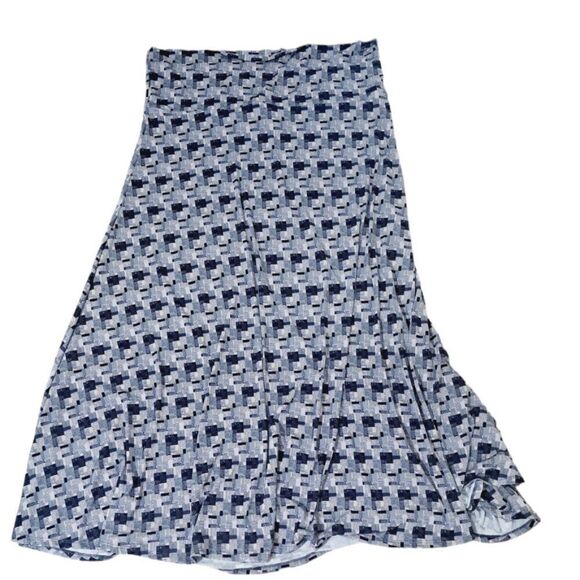 LulaRoe Women's Geometric Print Black Lavender Maxi Modest Casual Skirt sz 3XL - Picture 1 of 7